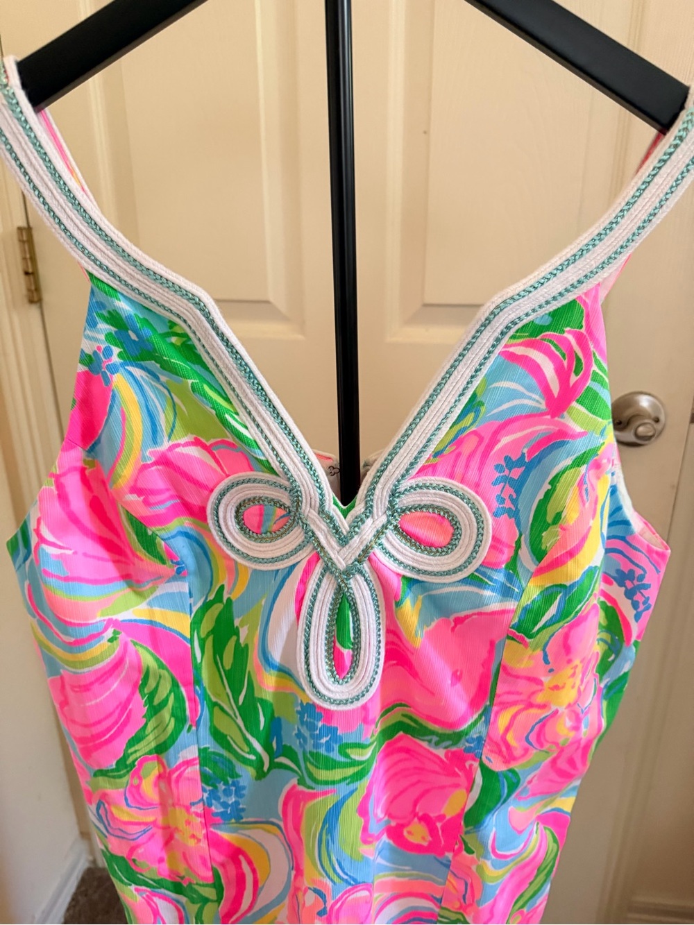 Lilly Pulitzer Tessa Shift Dress with Soutache Ribbon Detail Size 14 - Picture 2 of 4